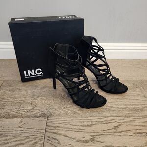 Madden Girl Black Heels Strappy Design